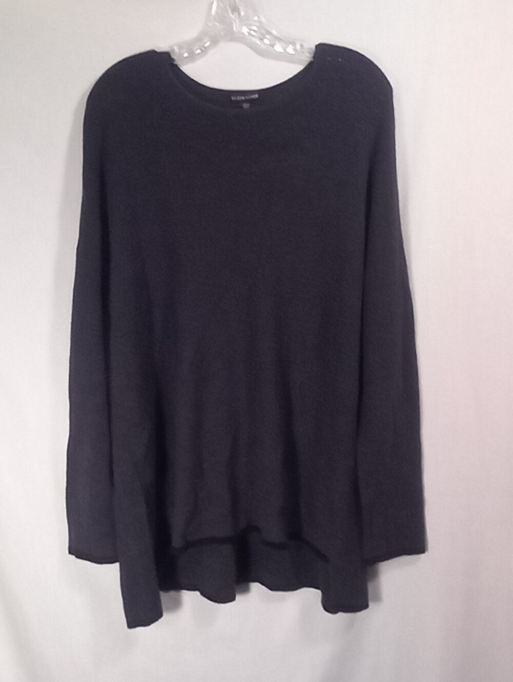 Eileen Fisher Charcoal Gray Merino Wool Slouchy Sweater Size L